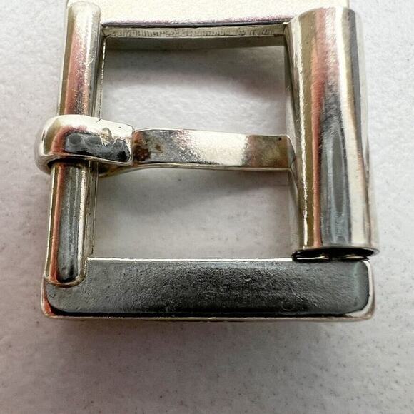 Small Silver Tone Simple Basic Roller Belt Buckle - Picture 7 of 7